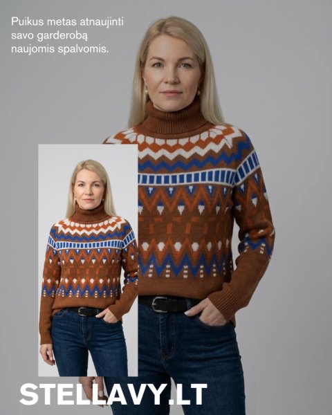Moteriskas megztinis rudeniui ir ziemai is stellavy.lt