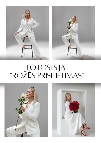 balta fotosesija studijoje